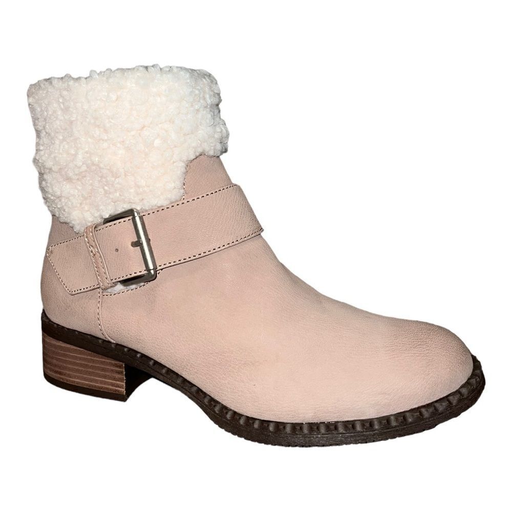 Gentle Souls Womens Best Slit Moto Cozy Boots Mushroom Beige 11M New - Picture 2 of 8